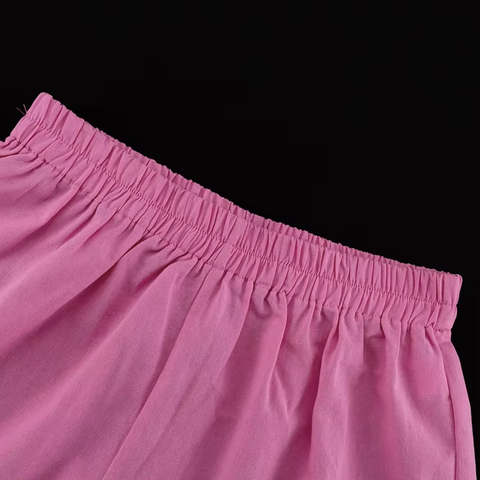 New Fashion Sexy Slim Lace-Up Solid Backless Tank Top Shorts 2 Piece-Set CODE: KAR3775
