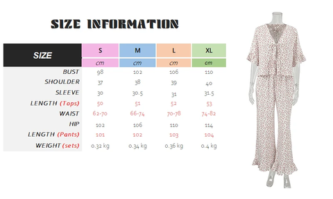 New Ruffle Long Sleeve Matching Lounge Shirts Pajama Set CODE: KAR3782