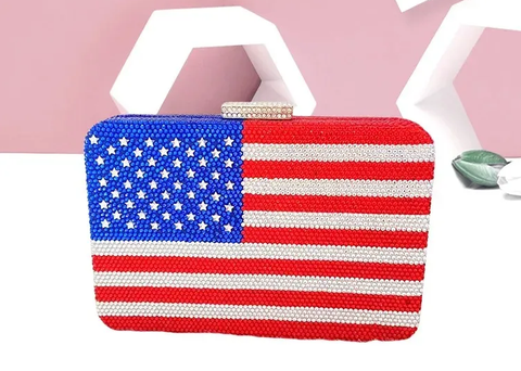 New Diamond Embedded Clutch Single Shoulder Mobile Phone Pocket Silk Bag CODE: KAR3834