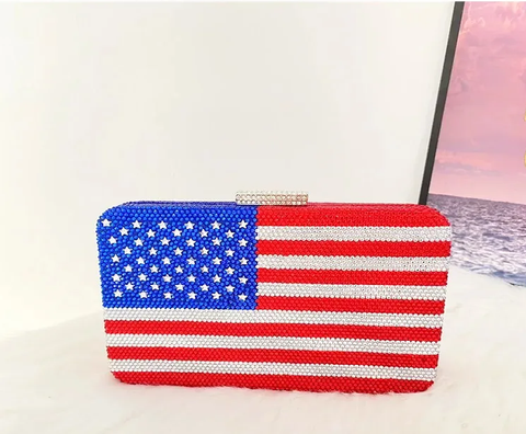 New Diamond Embedded Clutch Single Shoulder Mobile Phone Pocket Silk Bag CODE: KAR3834