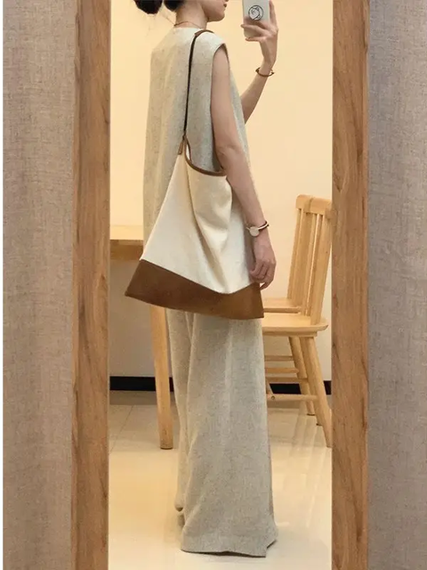New Fashion Paired with Casual Wide Leg Pants Two-piece Set CODE: KAR3785