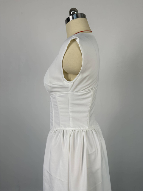 New Short Sleeve Tunic Crop Top and Big Swing Maxi Skirts Dress CODE: KAR3787