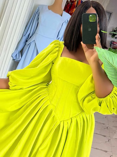 Sexy Sleeves Spring High Waist Elegant Slash Neck Long Dress CODE: KAR3788