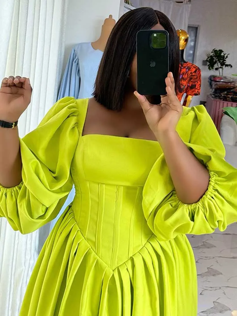 Sexy Sleeves Spring High Waist Elegant Slash Neck Long Dress CODE: KAR3788