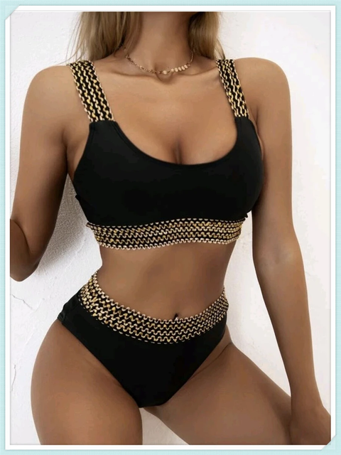 New Sexy High Waist Cut Solid  Padded Bathing Two Piece Swimwear CODE: KAR3795