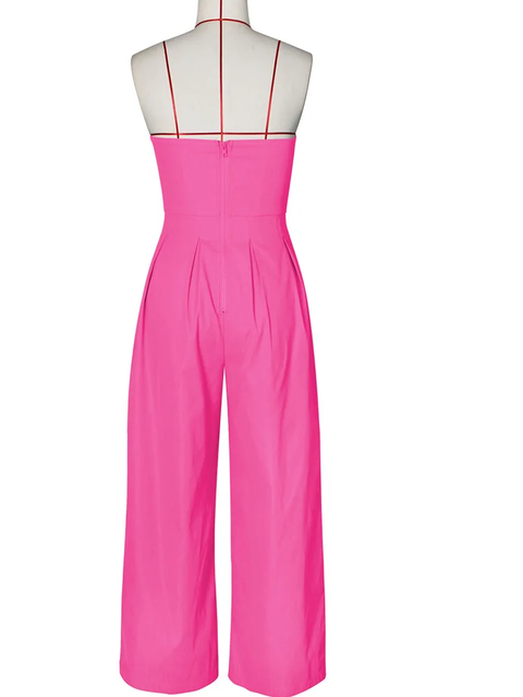 New Chic Button Details Palazzo Jumpsuit CODE: KAR3802