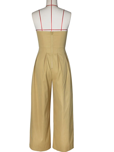 New Chic Button Details Palazzo Jumpsuit CODE: KAR3802