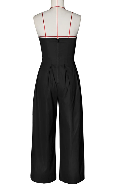 New Chic Button Details Palazzo Jumpsuit CODE: KAR3802