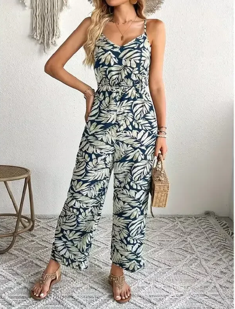 Fashion Casual Short  V-Neck Loose Strapless One-Piece Jumpsuit CODE: KAR3813