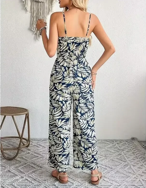 Fashion Casual Short  V-Neck Loose Strapless One-Piece Jumpsuit CODE: KAR3813