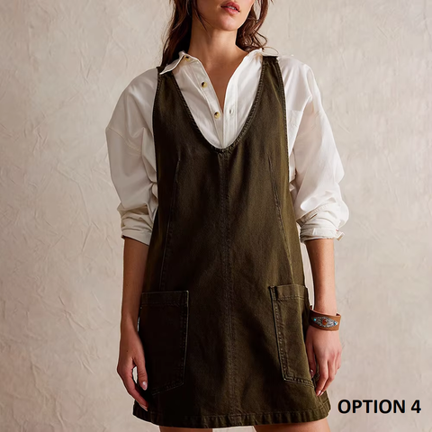 New Arrival Multico Brace Pocket Adjustable Dress CODE: KAR3824