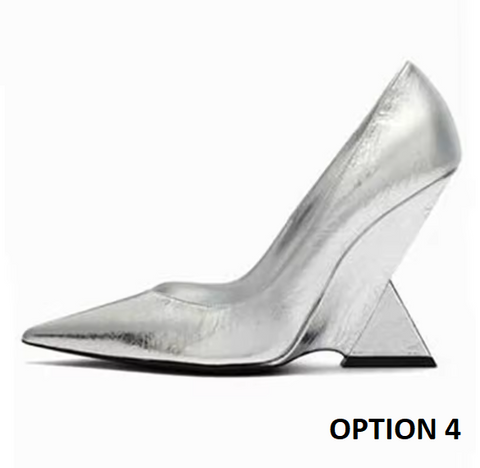 New Designer Patent Pointed Toe Sling back Shallow Shoes CODE: KAR3833