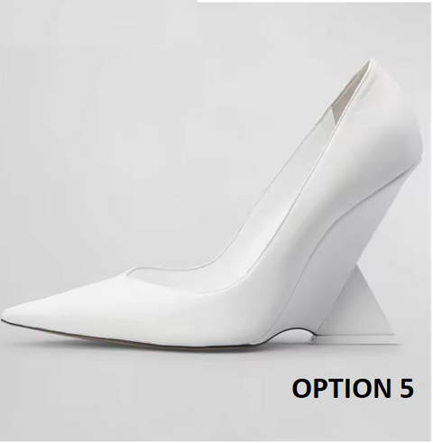New Designer Patent Pointed Toe Sling back Shallow Shoes CODE: KAR3833
