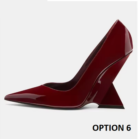 New Designer Patent Pointed Toe Sling back Shallow Shoes CODE: KAR3833