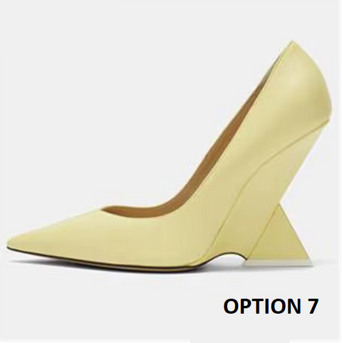 New Designer Patent Pointed Toe Sling back Shallow Shoes CODE: KAR3833