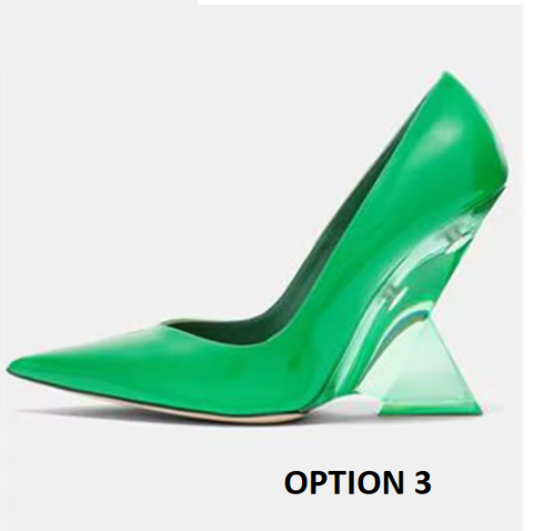 New Designer Patent Pointed Toe Sling back Shallow Shoes CODE: KAR3833