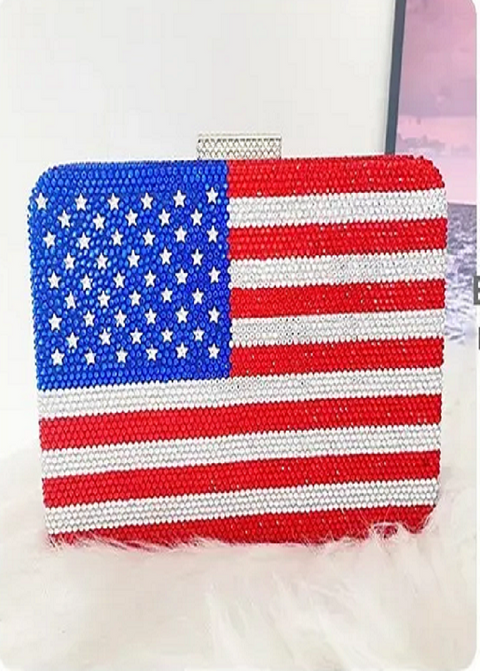 New Diamond Embedded Clutch Single Shoulder Mobile Phone Pocket Silk Bag CODE: KAR3834