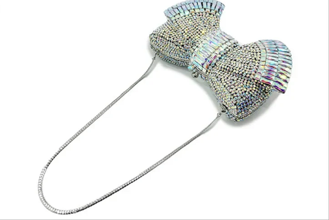 New Diamond Bow Metal Handbag CODE: KAR3835