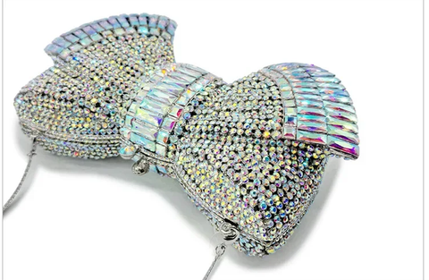 New Diamond Bow Metal Handbag CODE: KAR3835