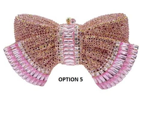 New Diamond Bow Metal Handbag CODE: KAR3835