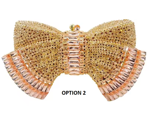 New Diamond Bow Metal Handbag CODE: KAR3835