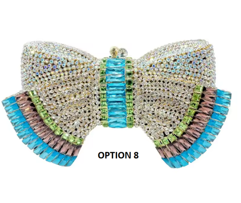 New Diamond Bow Metal Handbag CODE: KAR3835