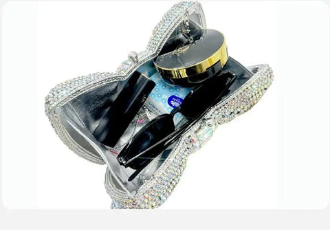 New Diamond Bow Metal Handbag CODE: KAR3835