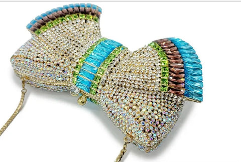 New Diamond Bow Metal Handbag CODE: KAR3835