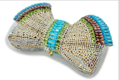 New Diamond Bow Metal Handbag CODE: KAR3835