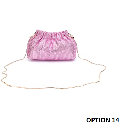 New Diamond Long Chain Crystal Shoulder Handbag CODE: KAR3837