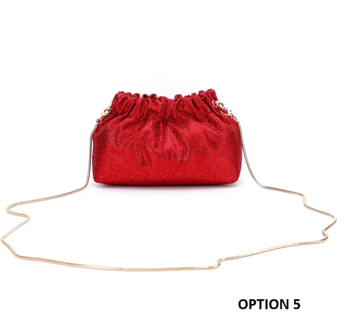 New Diamond Long Chain Crystal Shoulder Handbag CODE: KAR3837