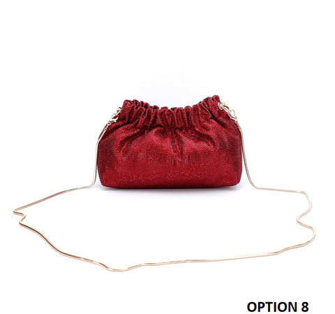 New Diamond Long Chain Crystal Shoulder Handbag CODE: KAR3837