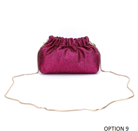 New Diamond Long Chain Crystal Shoulder Handbag CODE: KAR3837