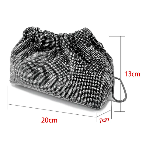 New Diamond Long Chain Crystal Shoulder Handbag CODE: KAR3837