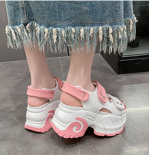 New Gladiator Leisure Chunky Peep Toe High Heels Platform Sandals CODE: KAR3840