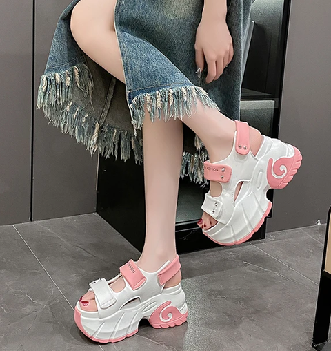 New Gladiator Leisure Chunky Peep Toe High Heels Platform Sandals CODE: KAR3840