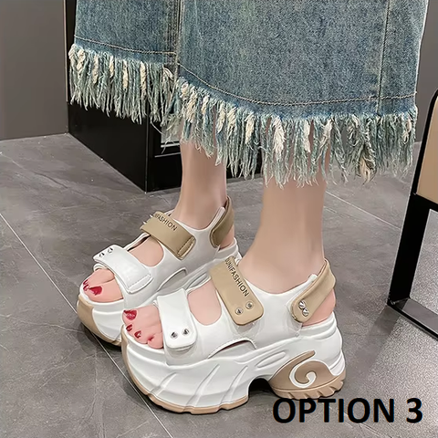 New Gladiator Leisure Chunky Peep Toe High Heels Platform Sandals CODE: KAR3840