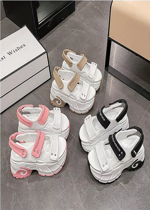 New Gladiator Leisure Chunky Peep Toe High Heels Platform Sandals CODE: KAR3840