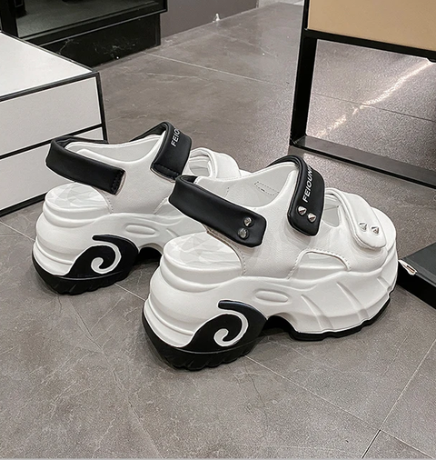 New Gladiator Leisure Chunky Peep Toe High Heels Platform Sandals SIZE: 34 CODE: READY1618