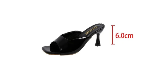 New Patent Leather Heel Sandals CODE: KAR3844
