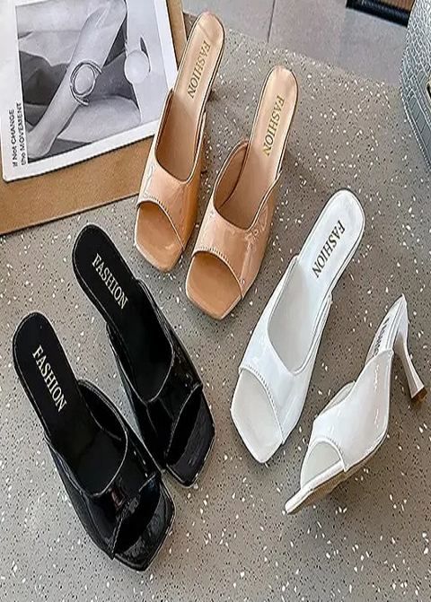 New Patent Leather Heel Sandals CODE: KAR3844