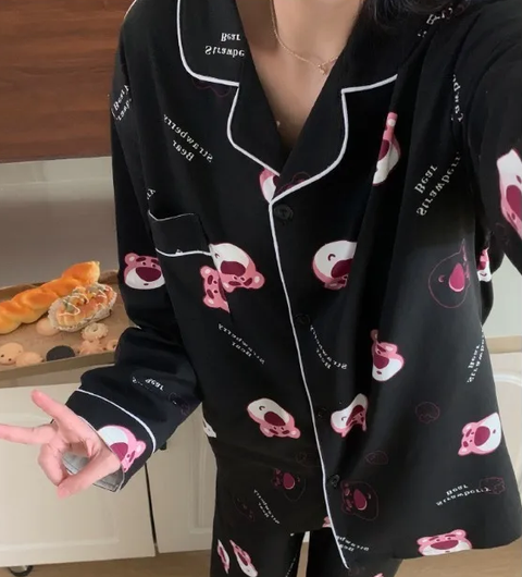 Spring New loungewear Cartoon Nightwear pajamas Set CODE: KAR3849