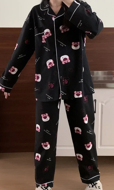 Spring New loungewear Cartoon Nightwear pajamas Set CODE: KAR3849