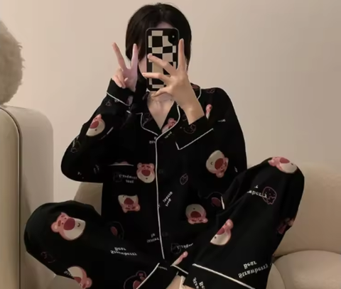 Spring New loungewear Cartoon Nightwear pajamas Set CODE: KAR3849