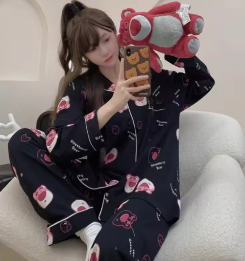 Spring New loungewear Cartoon Nightwear pajamas Set CODE: KAR3849
