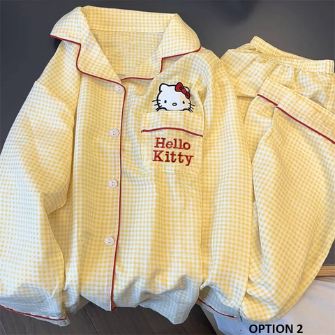 New Loungewear Lapel Long Sleeve Nightwear CODE: KAR3850