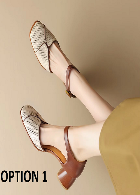 New summer Square Head Hollowed-out Bowhead Sandals CODE: KAR3852