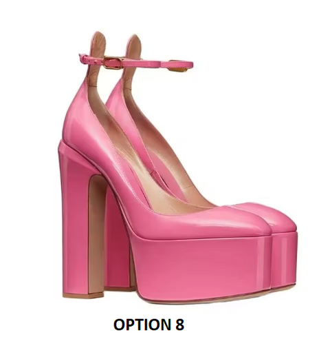 New Super Patent Pumps Round Toe High Heels CODE: KAR3855