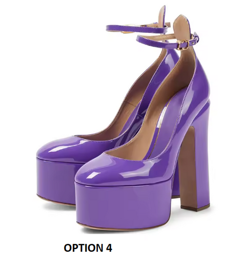 New Super Patent Pumps Round Toe High Heels CODE: KAR3855
