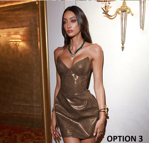New Summer Sexy Waist Curvy Strapless Short Dress CODE: KAR3856